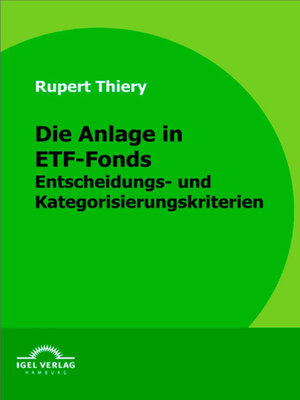 cover image of Die Anlage in ETF-Fonds